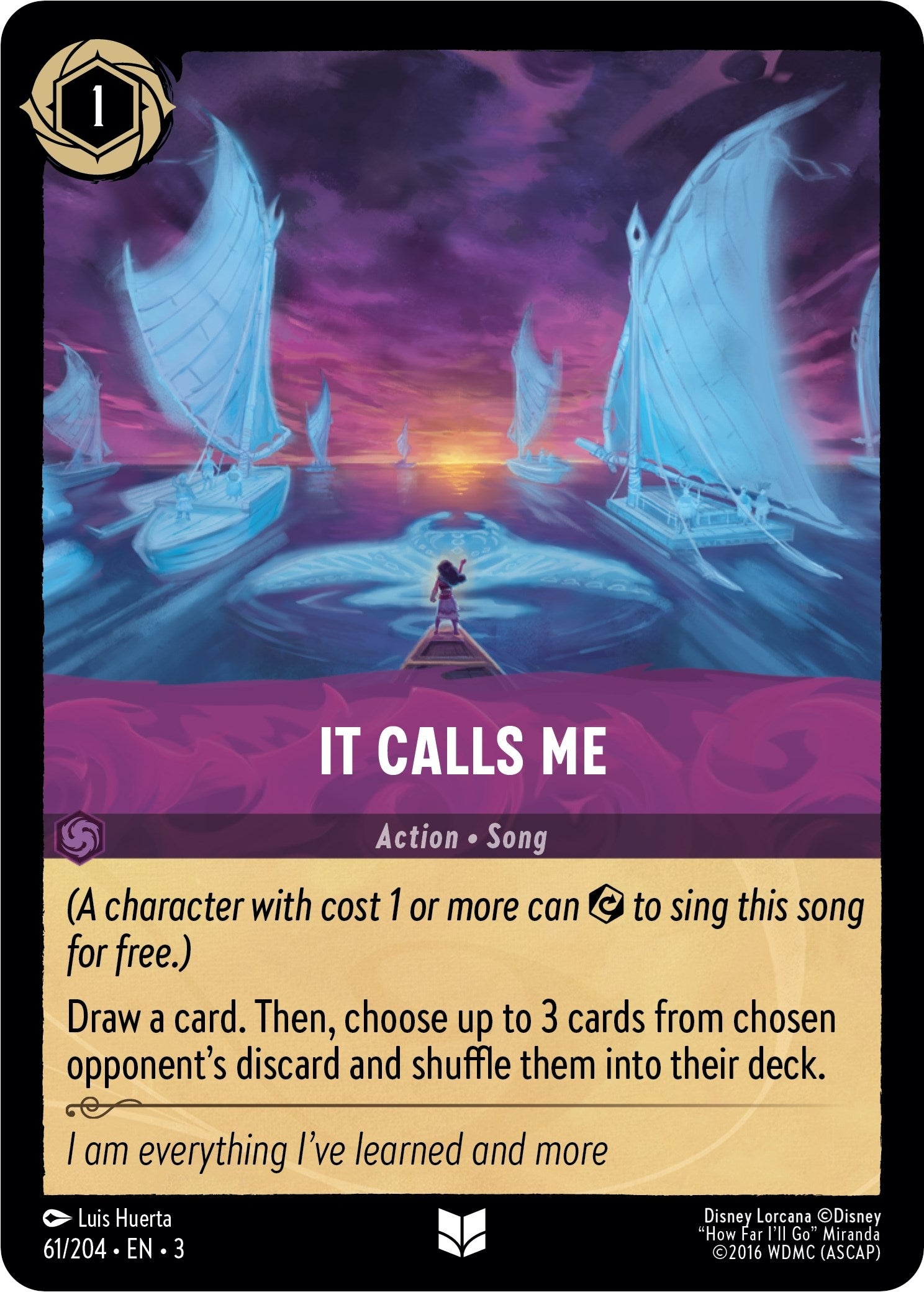 Image for It Calls Me (61/204) (Into the Inklands) (3) - Disney Lorcana