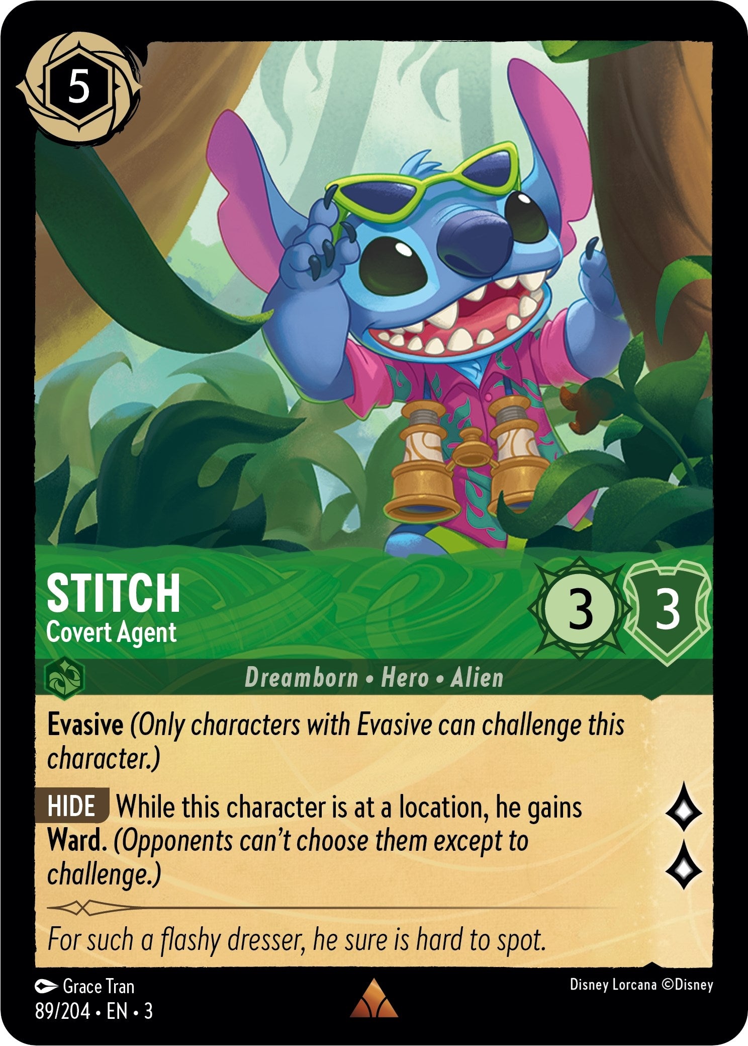 Image for Stitch - Covert Agent (89/204) (Into the Inklands) (3) - Disney Lorcana