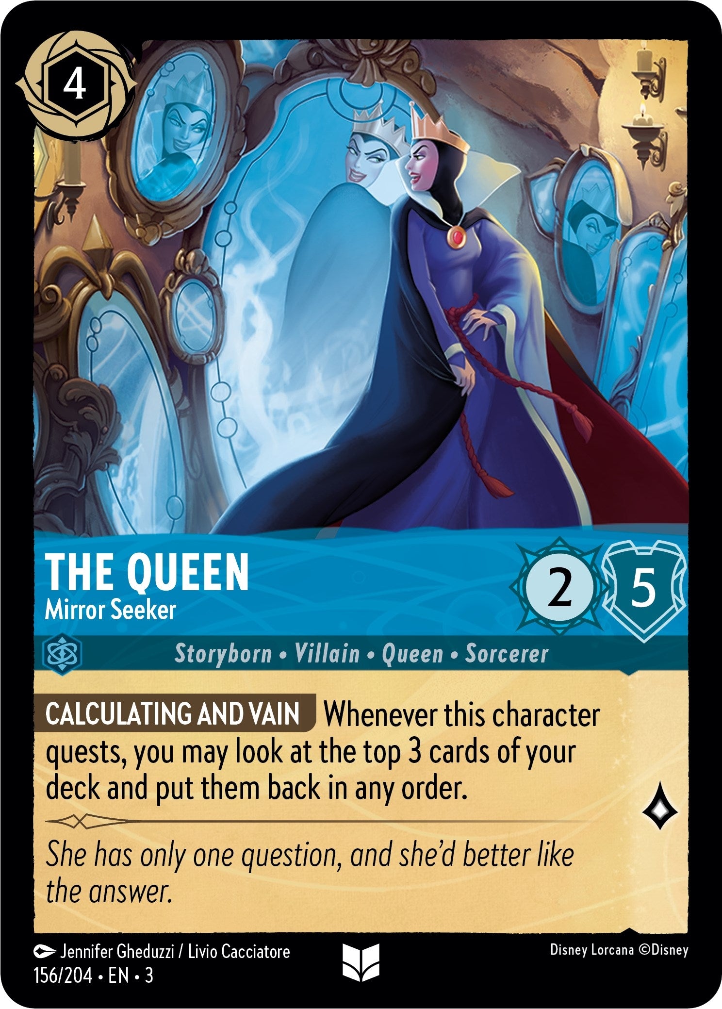 Image for The Queen - Mirror Seeker (156/204) (Into the Inklands) (3) - Disney Lorcana