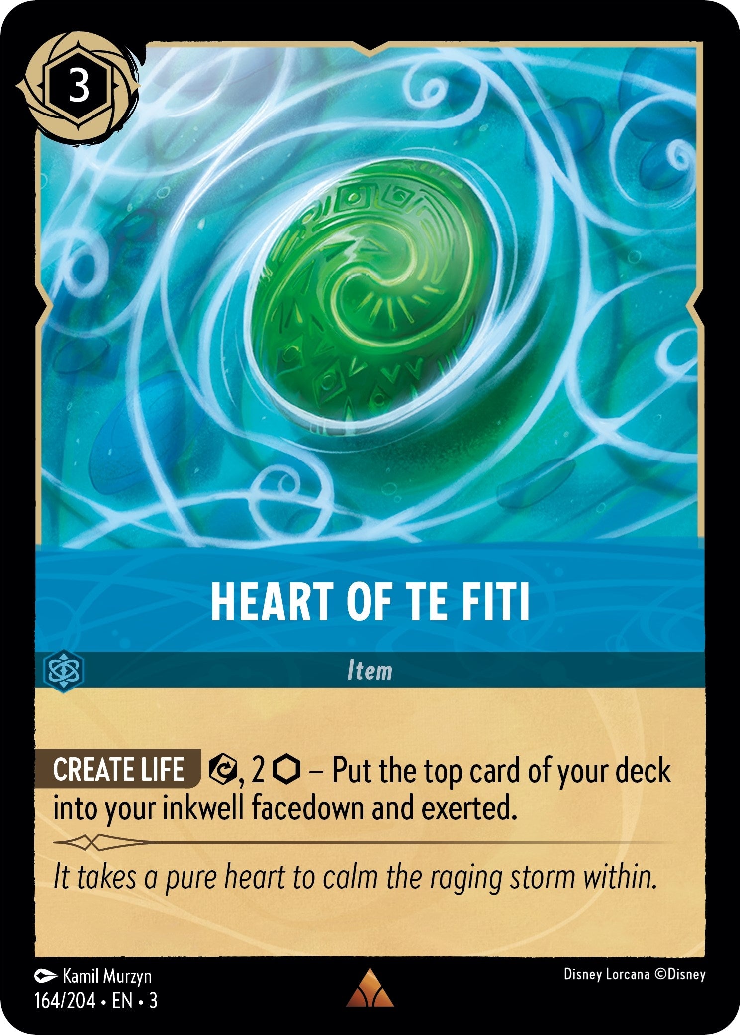 Image for Heart of Te Fiti (164/204) (Into the Inklands) (3) - Disney Lorcana