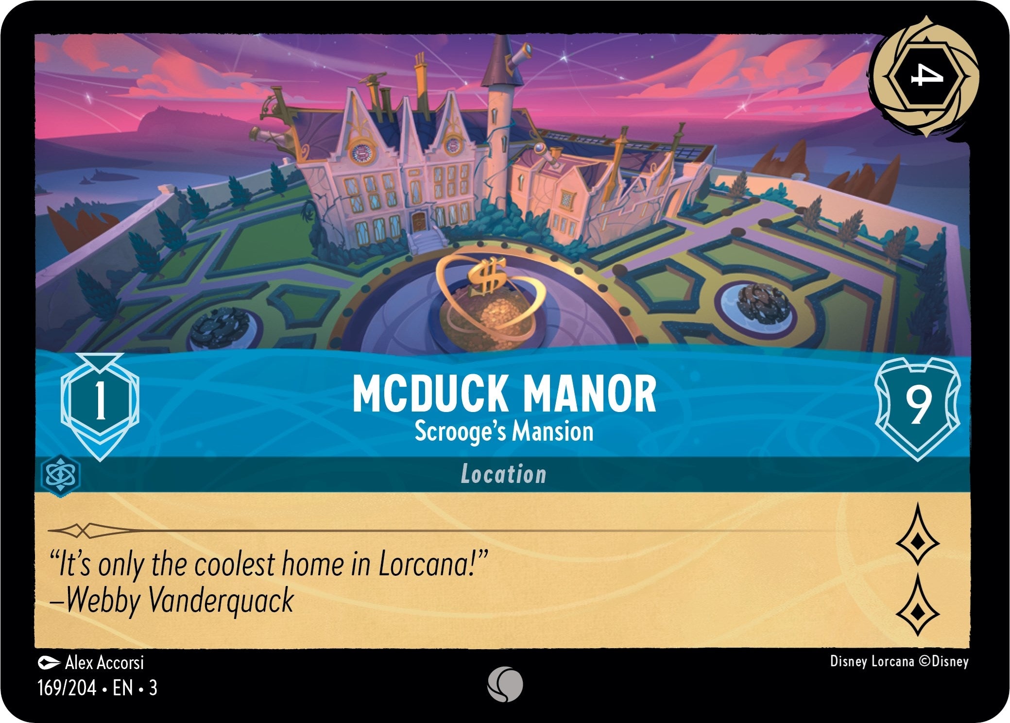 Image for McDuck Manor - Scrooge's Mansion (169/204) (Into the Inklands) (3) - Disney Lorcana