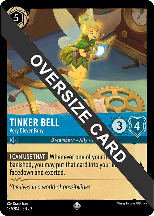 Image for Tinker Bell - Very Clever Fairy (Oversized) (157/204) (Into the Inklands) (3) - Disney Lorcana