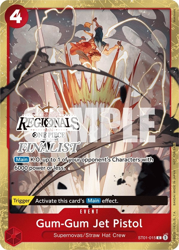 Image for Gum-Gum Jet Pistol (Offline Regional 2024) [Finalist] (ST01-015) (One Piece Promotion Cards) (OP-PR) - One Piece Card Game