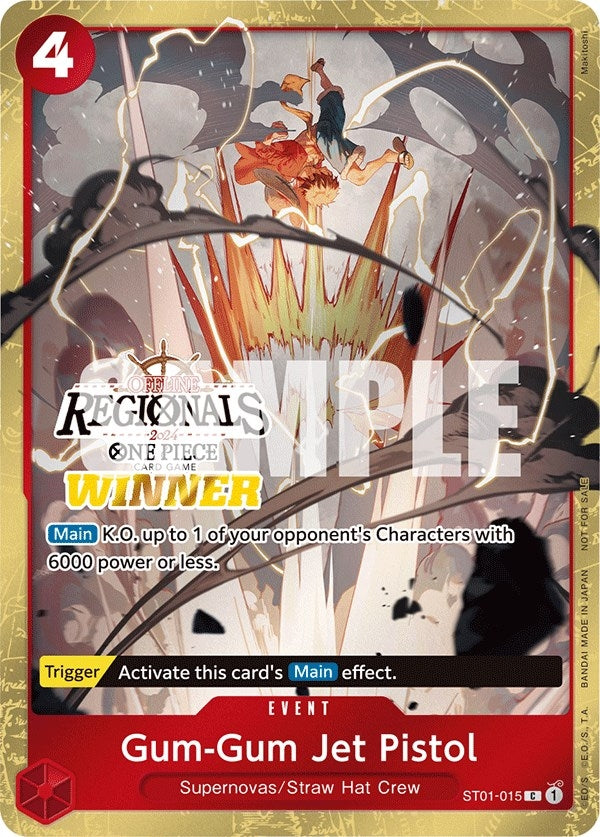 Image for Gum-Gum Jet Pistol (Offline Regional 2024) [Winner] (ST01-015) (One Piece Promotion Cards) (OP-PR) - One Piece Card Game