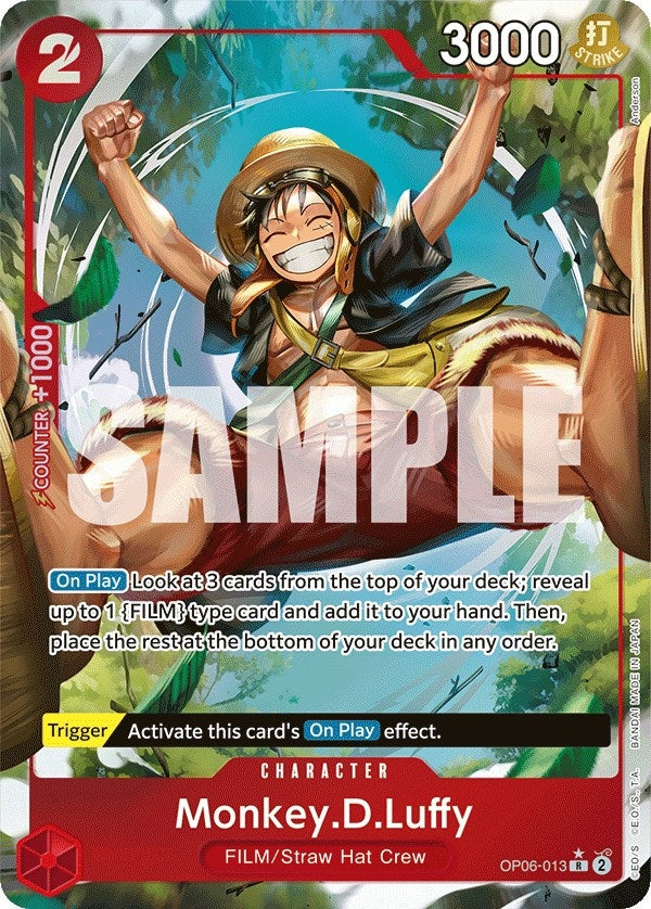Image for Monkey.D.Luffy (Alternate Art) (OP06-013) (Wings of the Captain) (OP06) - One Piece Card Game