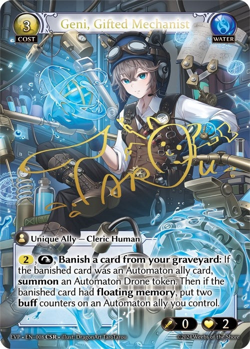 Image for Geni, Gifted Mechanist (008) (Alchemical Revolution Event Pack) (EVP2) - Grand Archive TCG