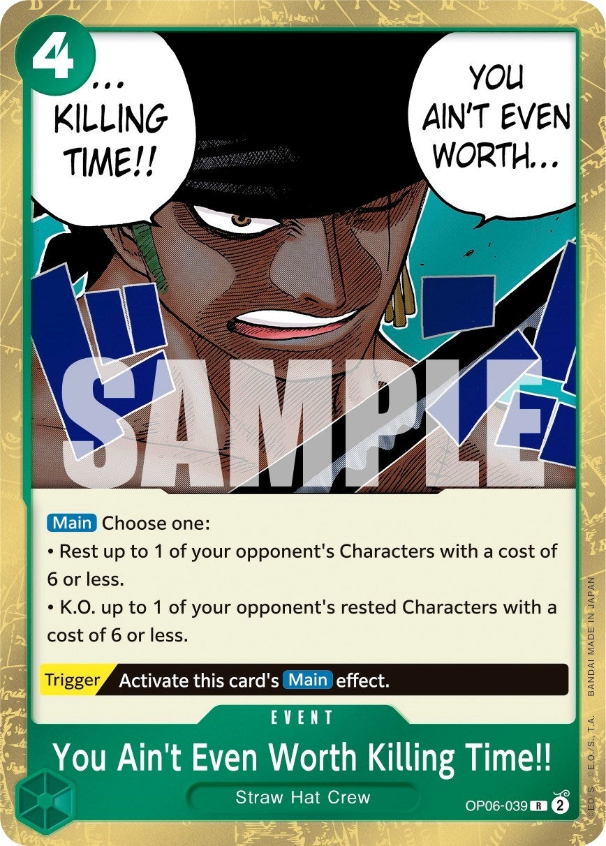 Image for You Ain't Even Worth Killing Time!! (OP06-039) (Wings of the Captain) (OP06) - One Piece Card Game