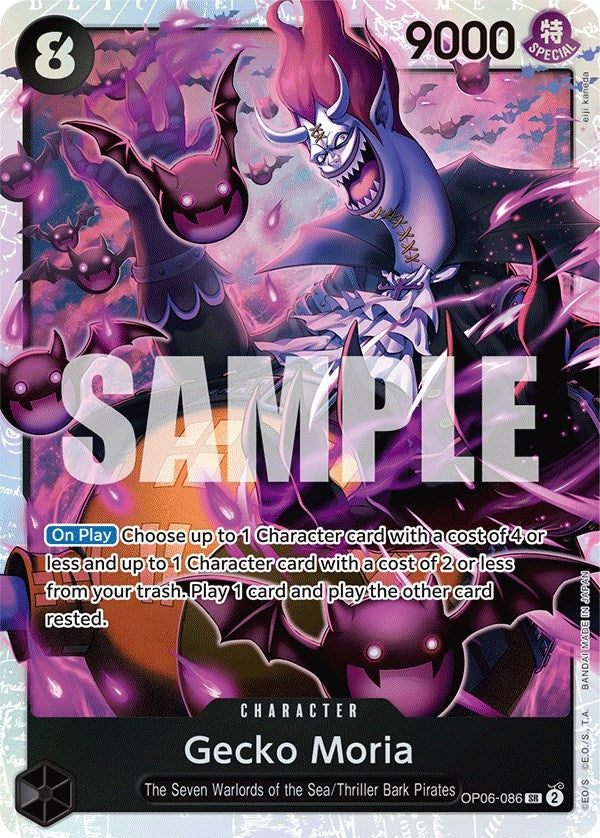Image for Gecko Moria (086) (OP06-086) (Wings of the Captain) (OP06) - One Piece Card Game