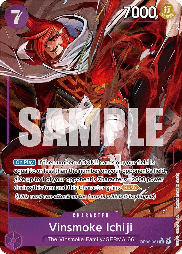 Image for Vinsmoke Ichiji (061) (Alternate Art) (OP06-061) (Wings of the Captain) (OP06) - One Piece Card Game