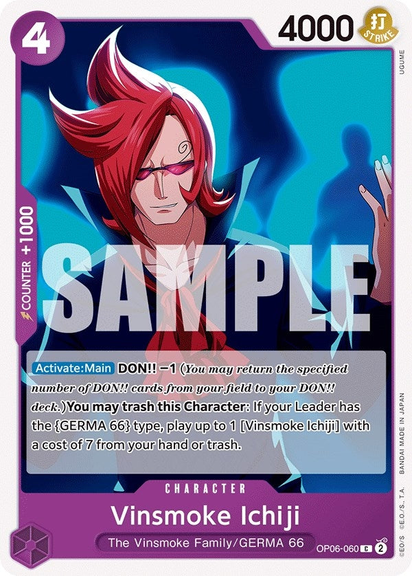 Image for Vinsmoke Ichiji (060) (OP06-060) (Wings of the Captain) (OP06) - One Piece Card Game