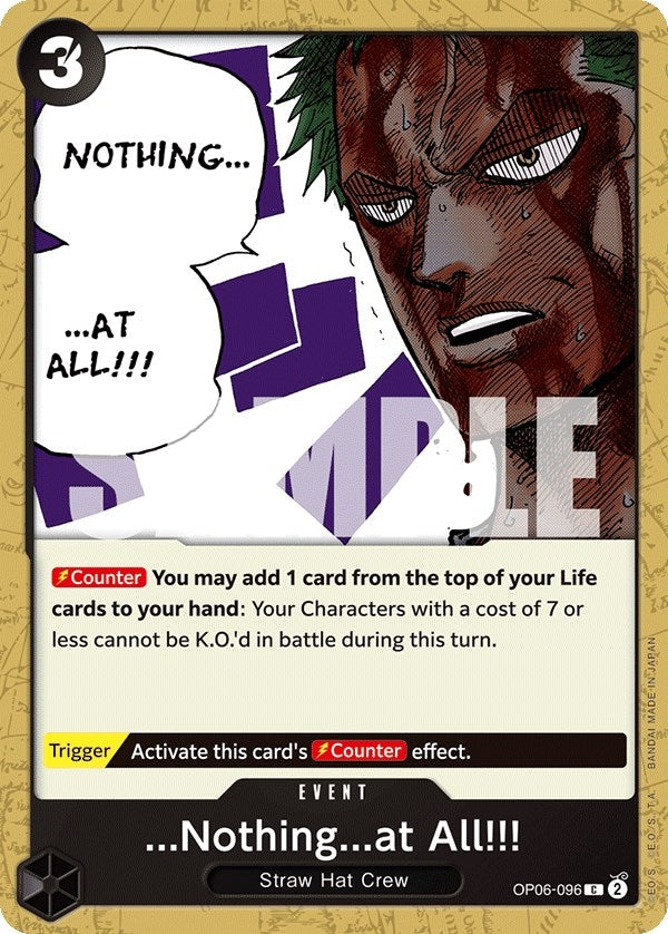 Image for ...Nothing...at All!!! (OP06-096) (Wings of the Captain) (OP06) - One Piece Card Game