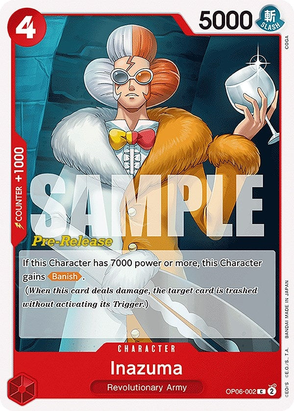 Image for Inazuma (OP06-002) (Wings of the Captain Pre-Release Cards) (OP06 PRE) - One Piece Card Game