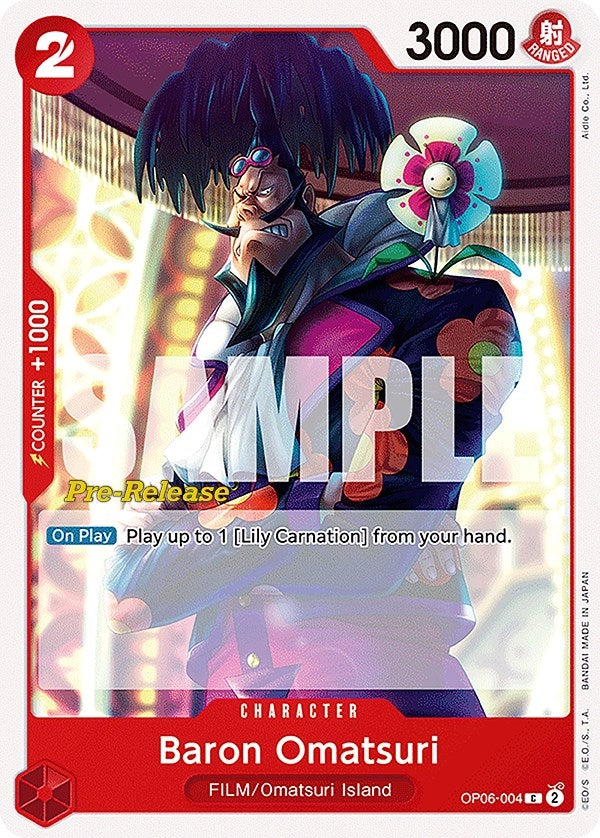 Image for Baron Omatsuri (OP06-004) (Wings of the Captain Pre-Release Cards) (OP06 PRE) - One Piece Card Game