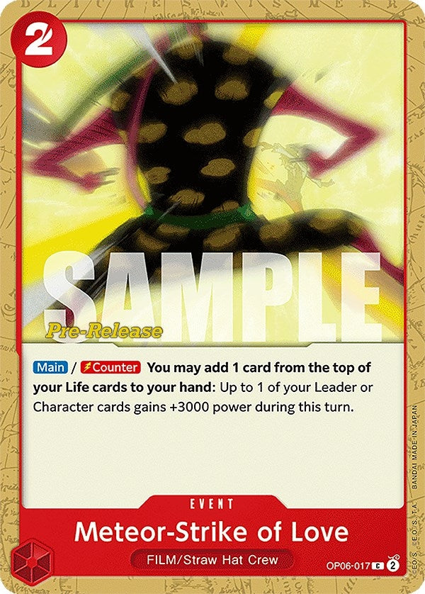Image for Meteor-Strike of Love (OP06-017) (Wings of the Captain Pre-Release Cards) (OP06 PRE) - One Piece Card Game