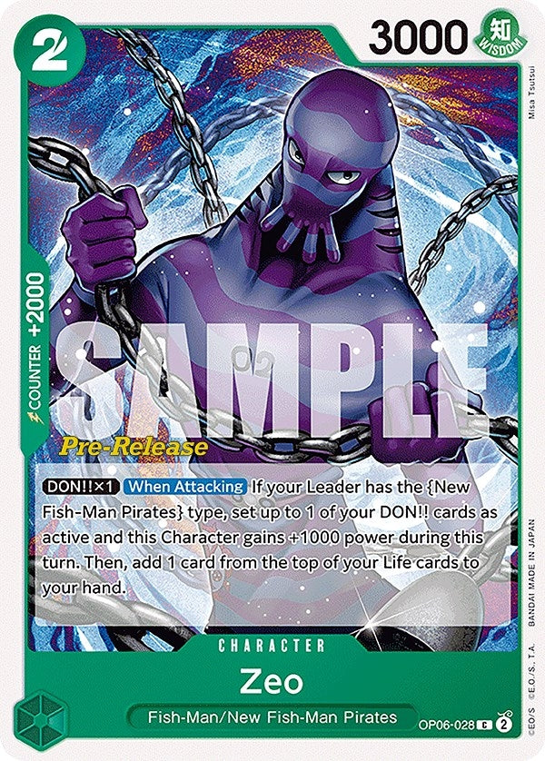 Image for Zeo (OP06-028) (Wings of the Captain Pre-Release Cards) (OP06 PRE) - One Piece Card Game
