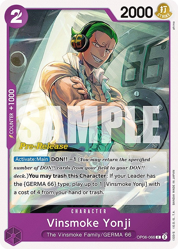 Image for Vinsmoke Yonji (066) (OP06-066) (Wings of the Captain Pre-Release Cards) (OP06 PRE) - One Piece Card Game
