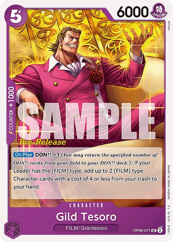 Image for Gild Tesoro (OP06-071) (Wings of the Captain Pre-Release Cards) (OP06 PRE) - One Piece Card Game