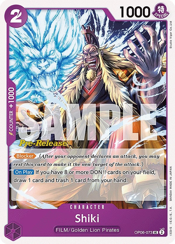 Image for Shiki (OP06-073) (Wings of the Captain Pre-Release Cards) (OP06 PRE) - One Piece Card Game