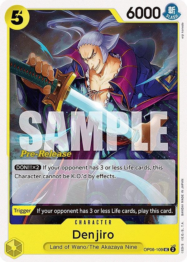 Image for Denjiro (OP06-109) (Wings of the Captain Pre-Release Cards) (OP06 PRE) - One Piece Card Game