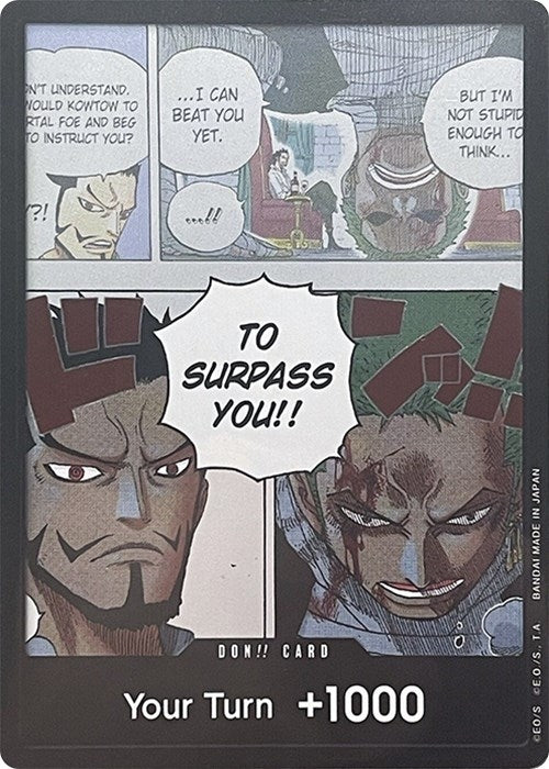 Image for DON!! Card (Mihawk & Zoro) (Double Pack Set Vol. 3) (Wings of the Captain) (OP06) - One Piece Card Game