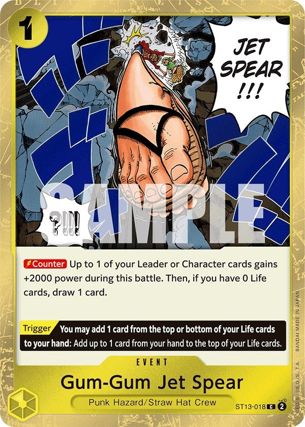 Image for Gum-Gum Jet Spear (ST13-018) (Ultra Deck: The Three Brothers) (ST-13) - One Piece Card Game