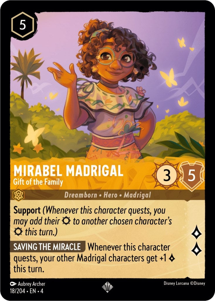Image for Mirabel Madrigal - Gift of the Family (18/204) (Ursula's Return) (4) - Disney Lorcana