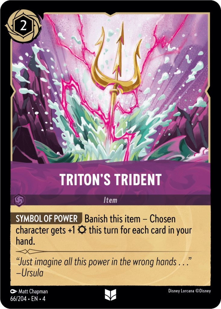 Image for Triton's Trident (66/204) (Ursula's Return) (4) - Disney Lorcana