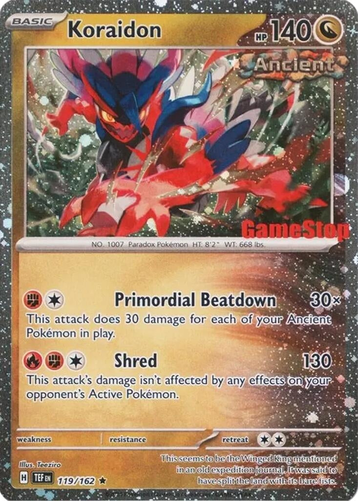 Image for Koraidon (Gamestop Promo) (119/162) (Miscellaneous Cards & Products) (MCAP) - Pokemon