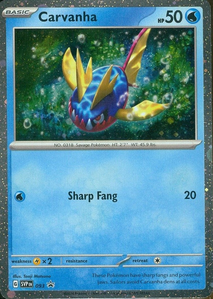 Image for Carvanha - 093 (093) (SV: Scarlet & Violet Promo Cards) (SVP) - Pokemon