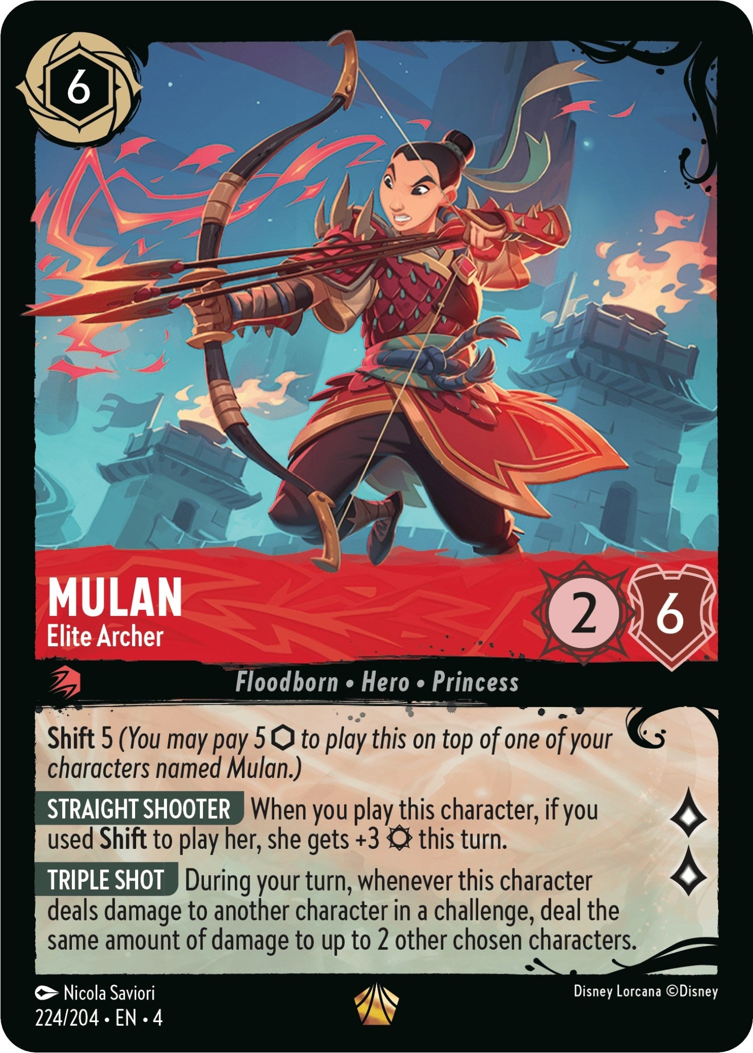 Image for Mulan - Elite Archer (224/204) (224/204) (Illumineer's Quest: Deep Trouble) (Q1) - Disney Lorcana
