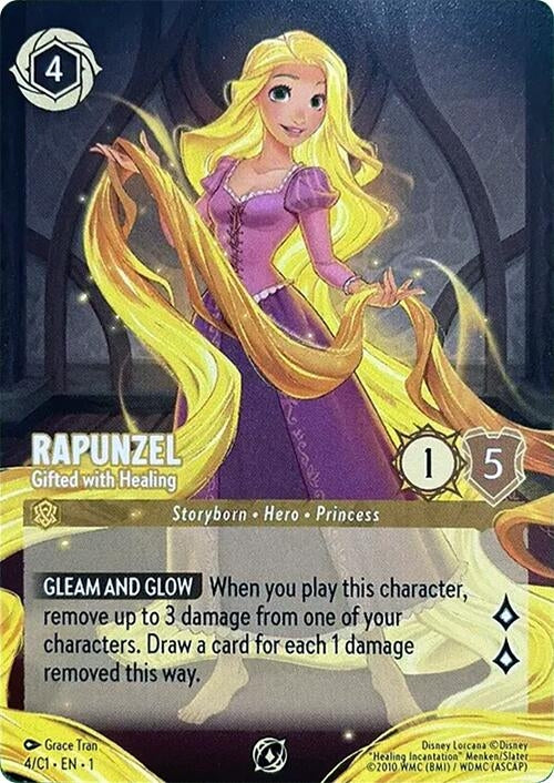 Image for Rapunzel - Gifted with Healing (4) (Disney Lorcana Promo Cards) (DLPC) - Disney Lorcana