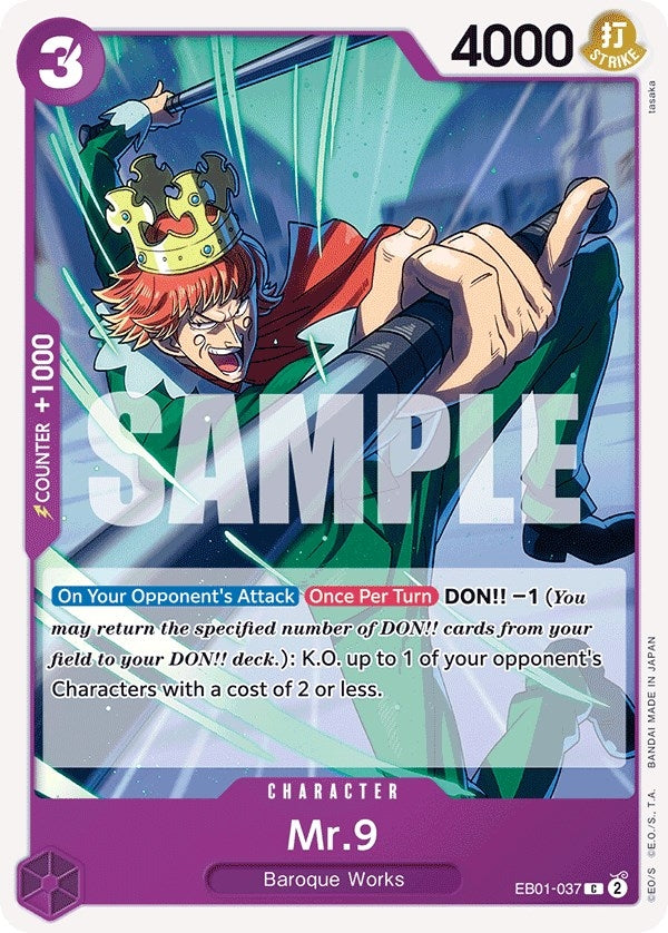 Image for Mr. 9 (EB01-037) (Extra Booster: Memorial Collection) (EB-01) - One Piece Card Game