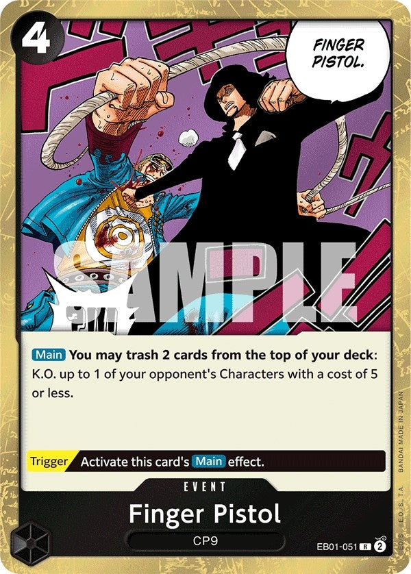 Image for Finger Pistol (EB01-051) (Extra Booster: Memorial Collection) (EB-01) - One Piece Card Game
