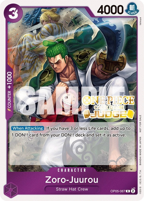 Image for Zoro-Juurou (Judge Pack Vol. 3) (OP05-067) (One Piece Promotion Cards) (OP-PR) - One Piece Card Game