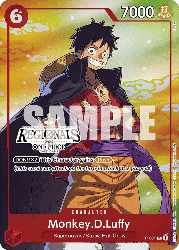 Image for Monkey.D.Luffy (001) (Offline Regional 2024 Vol. 2) [Participant] (P-001) (One Piece Promotion Cards) (OP-PR) - One Piece Card Game