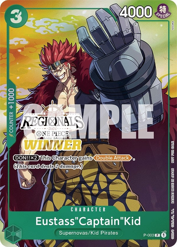 Image for Eustass"Captain"Kid (Offline Regional 2024 Vol. 2) [Winner] (P-003) (One Piece Promotion Cards) (OP-PR) - One Piece Card Game