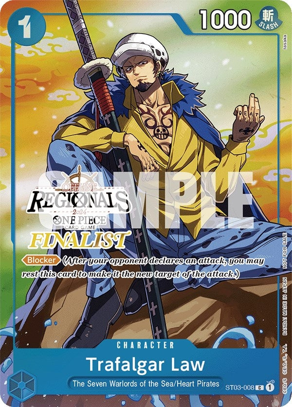 Image for Trafalgar Law (Online Regional 2024 Vol. 2) [Finalist] (ST03-008) (One Piece Promotion Cards) (OP-PR) - One Piece Card Game