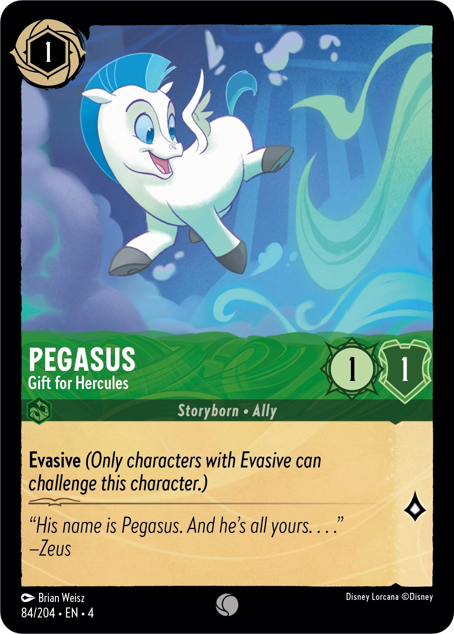 Image for Pegasus - Gift for Hercules (84/204) (Ursula's Return) (4) - Disney Lorcana