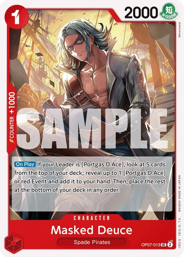 Image for Masked Deuce (OP07-013) (500 Years in the Future) (OP07) - One Piece Card Game