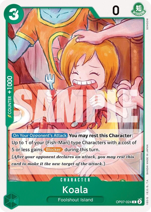 Image for Koala (OP07-024) (500 Years in the Future) (OP07) - One Piece Card Game