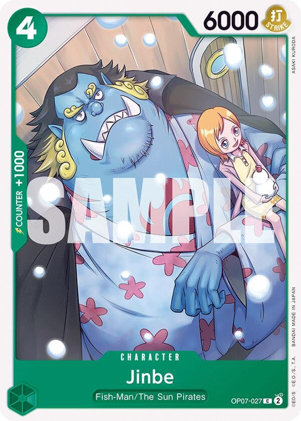 Image for Jinbe (027) (OP07-027) (500 Years in the Future) (OP07) - One Piece Card Game