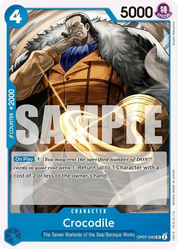 Image for Crocodile (OP07-040) (500 Years in the Future) (OP07) - One Piece Card Game