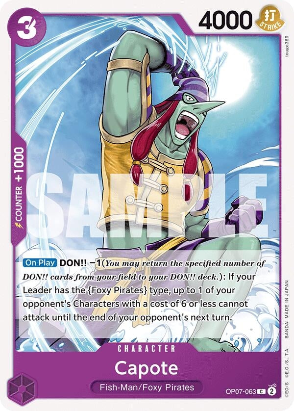 Image for Capote (OP07-063) (500 Years in the Future) (OP07) - One Piece Card Game