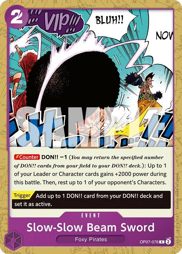 Image for Slow-Slow Beam Sword (OP07-076) (500 Years in the Future) (OP07) - One Piece Card Game
