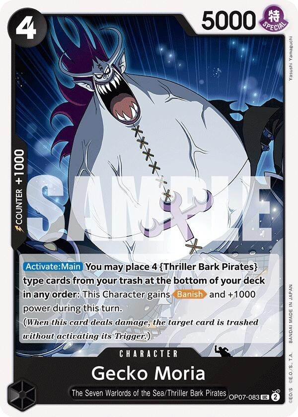 Image for Gecko Moria (083) (OP07-083) (500 Years in the Future) (OP07) - One Piece Card Game