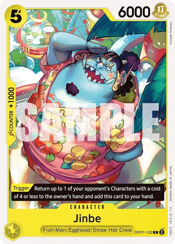 Image for Jinbe (102) (OP07-102) (500 Years in the Future) (OP07) - One Piece Card Game