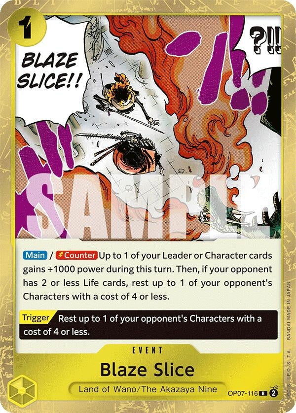 Image for Blaze Slice (OP07-116) (500 Years in the Future) (OP07) - One Piece Card Game