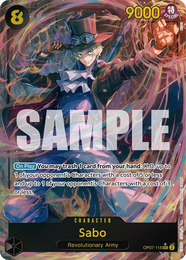 Image for Sabo (Parallel) (OP07-118) (500 Years in the Future) (OP07) - One Piece Card Game