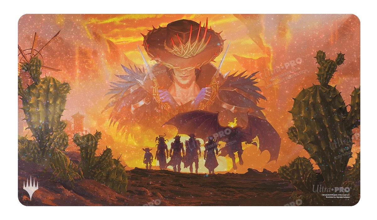 Image for Outlaws of Thunder Junction Gang Silhouette AR Enhanced Holofoil Standard Gaming Playmat for Magic: The Gathering - Playmats