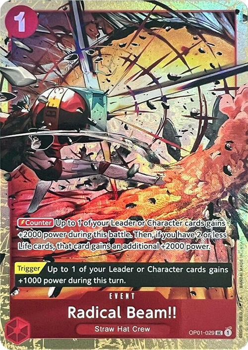Image for Radical Beam!! (Premium Card Collection -Best Selection Vol. 1-) (OP01-029) (One Piece Promotion Cards) (OP-PR) - One Piece Card Game